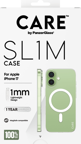 CARE by Panzerglass SL1M Case w. Magsafe - Transparent - iPhone 17