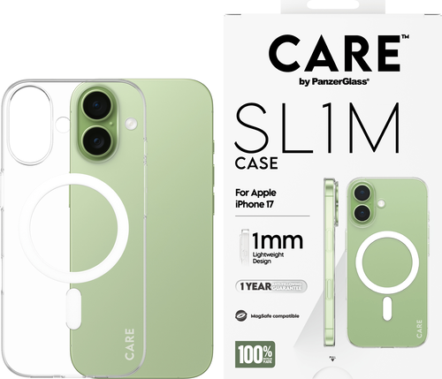 CARE by Panzerglass SL1M Case w. Magsafe - Transparent - iPhone 17