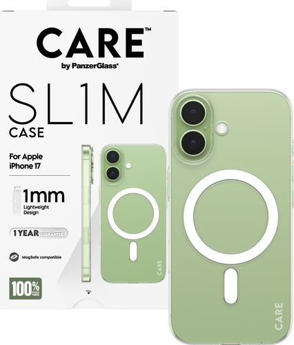 CARE by Panzerglass SL1M Case w. Magsafe - Transparent - iPhone 17