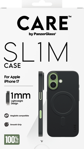 CARE by Panzerglass SL1M Case w. Magsafe - Black - iPhone 17