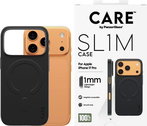 CARE by Panzerglass SL1M Case w. Magsafe - Black - iPhone 17 Pro