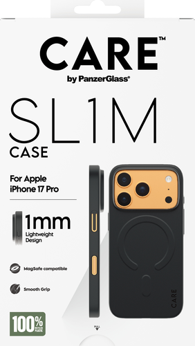 CARE by Panzerglass SL1M Case w. Magsafe - Black - iPhone 17 Pro