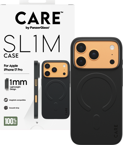 CARE by Panzerglass SL1M Case w. Magsafe - Black - iPhone 17 Pro