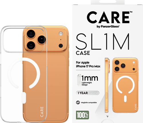 CARE by Panzerglass SL1M Case w. Magsafe - Transparent - iPhone 17 Pro Max