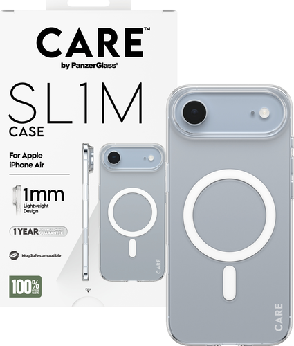 CARE by Panzerglass SL1M Case w. Magsafe - Transparant - iPhone Air