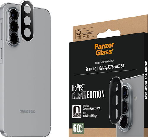 PanzerGlass Hoops Camera Lens Protector - Transparent - Samsung Galaxy A37/A57