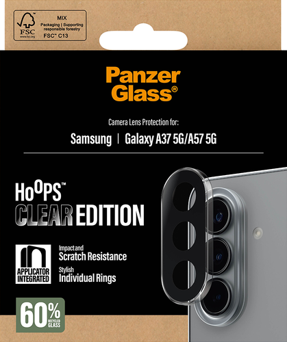 PanzerGlass Hoops Camera Lens Protector - Transparent - Samsung Galaxy A37/A57