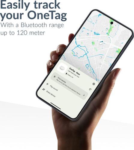 Beeep OneTag Apple Find My & Android Tracker & Keychain - 1 pack - White