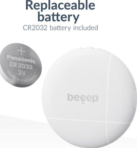 Beeep OneTag Apple Find My & Android Tracker & Keychain - 1 pack - White