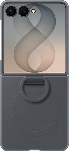 Samsung Silicone Ring Magnet case - Zwart - Samsung Galaxy Z Flip8 5G