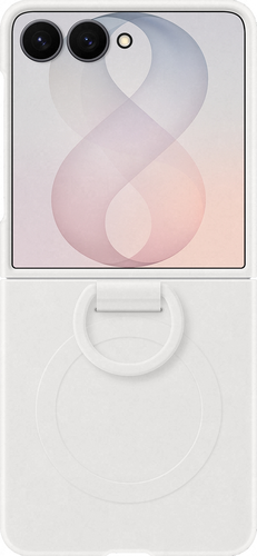 Samsung Silicone Ring Magnet case - Wit - Samsung Galaxy Z Flip8 5G