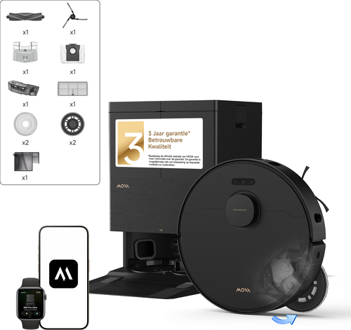Mova Robotstofzuiger E50 Pro Ultra Zwart