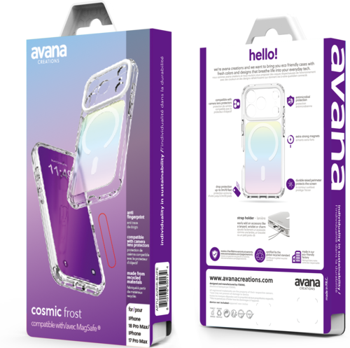 AVANA backcover Cosmic Frost - Violet - pour iPhone 17 Pro Max/18 Pro Max