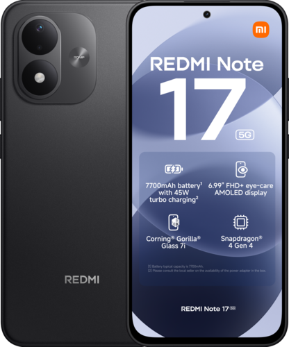 Redmi Note 17 5G - 8GB/256GB - Zwart