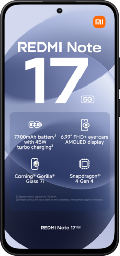 Redmi Note 17 5G - 8GB/256GB - Zwart