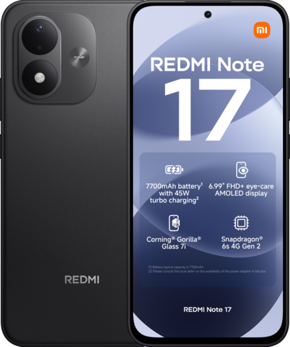 Redmi Note 17 - 4GB/128GB - Noir