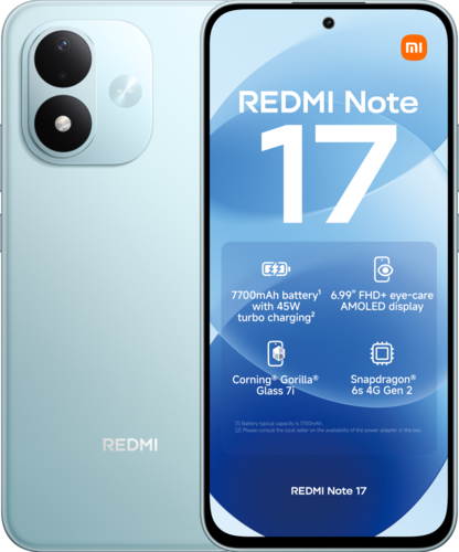 Redmi Note 17 - 6GB/256GB - Sky Teal