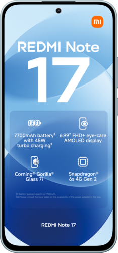 Redmi Note 17 - 6GB/256GB - Sky Teal