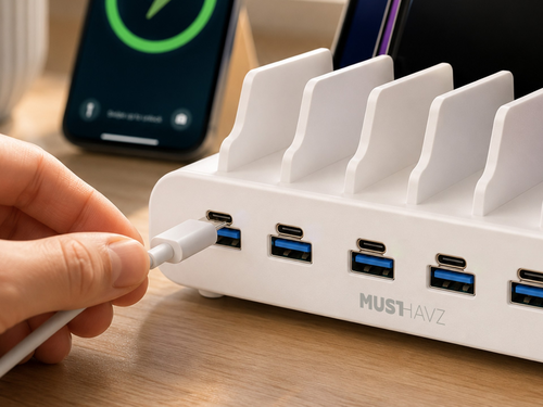 Musthavz - 5 x USB-C and 5 x USB-A Family Charging Station 150W - Wit