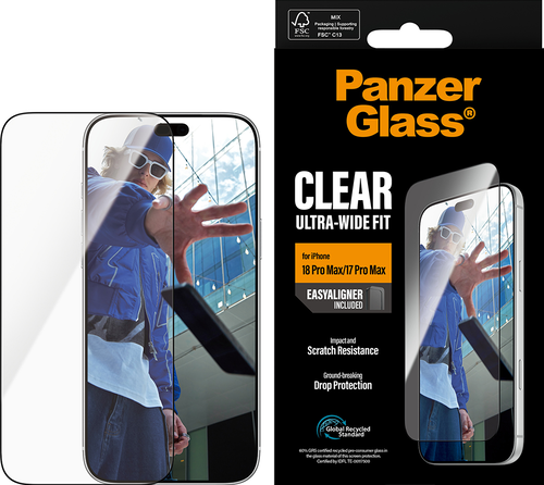 PanzerGlass Screen Pro Ultra-Wide Fit - Clear - iPhone 18 Pro Max/17 Pro Max