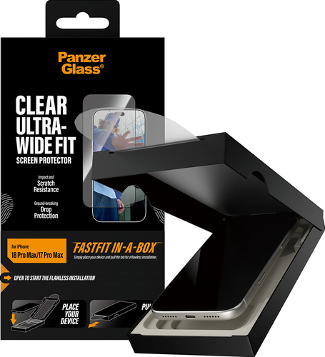 PanzerGlass ScreenPro UWF Fastfit in-box - Clear - iPhone 18 Pro Max/17 Pro Max