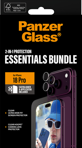PanzerGlass 2-in-1 Essentials Bundle - Clear - voor iPhone 18 Pro
