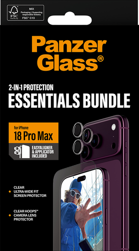 PanzerGlass 2-in-1 Essentials Bundle - Clear - voor iPhone 18 Pro Max