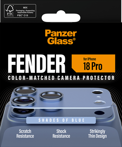 PanzerGlass FENDER Camera Protector - Blue - iPhone 18 Pro