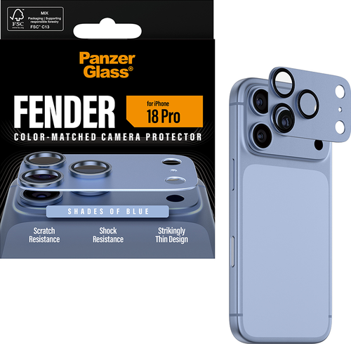 PanzerGlass FENDER Camera Protector - Blue - iPhone 18 Pro