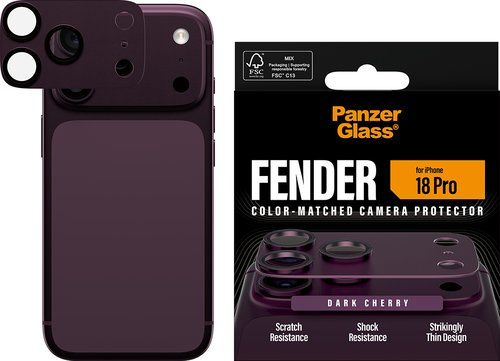 PanzerGlass FENDER Camera Protector - Dark Cherry - iPhone 18 Pro
