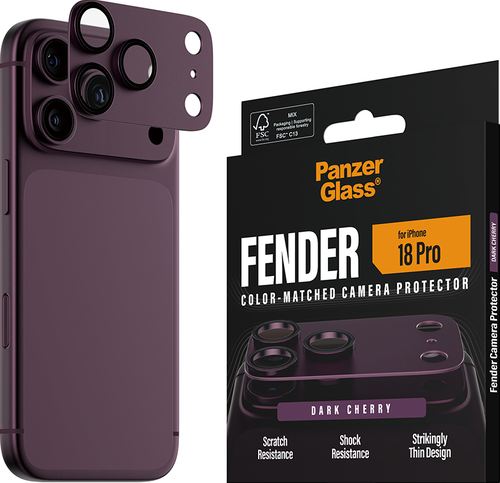 PanzerGlass FENDER Camera Protector - Dark Cherry - iPhone 18 Pro