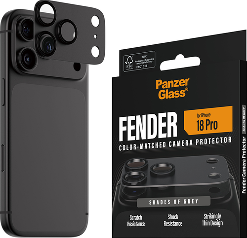 PanzerGlass FENDER Camera Protector - Grey - iPhone 18 Pro