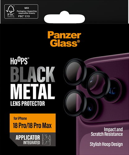 PanzerGlass Hoops Lens Protector - Zwart - iPhone 18 Pro/18 Pro Max