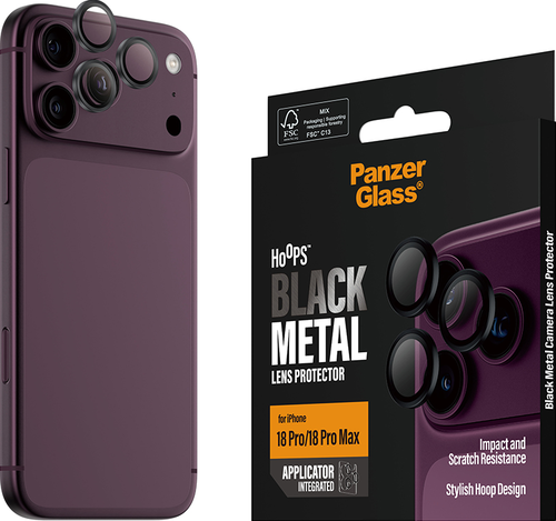 PanzerGlass Hoops Lens Protector - Zwart - iPhone 18 Pro/18 Pro Max