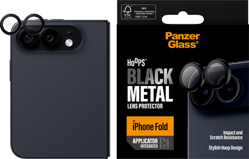 PanzerGlass Hoops Lens Protector - Zwart - iPhone Fold