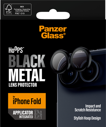PanzerGlass Hoops Lens Protector - Zwart - iPhone Fold