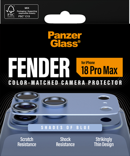 PanzerGlass FENDER Camera Protector - Blue - iPhone 18 Pro Max