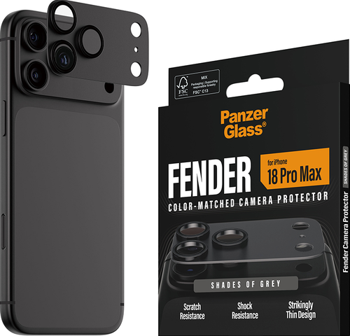 PanzerGlass FENDER Camera Protector - Grey - iPhone 18 Pro Max