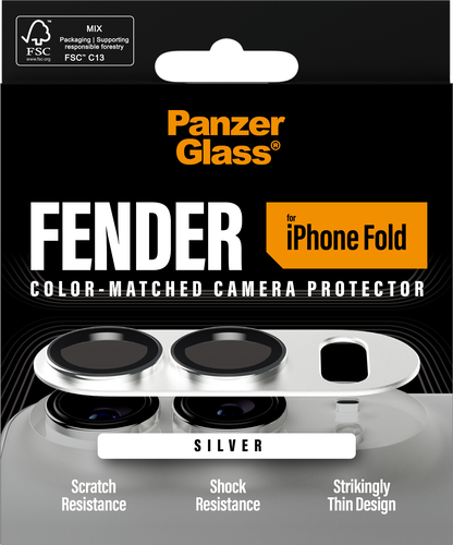 PanzerGlass FENDER Camera Protector - Wit - iPhone Fold