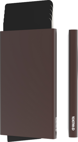 Valenta Cardprotector Aluminium Magsafe Plus - Donkerbruin