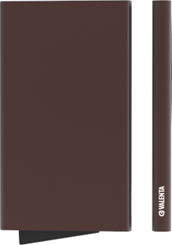 Valenta Cardprotector Aluminium Magsafe Plus - Donkerbruin
