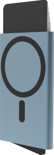 Valenta Cardprotector Aluminium Magsafe Plus - Lichtblauw