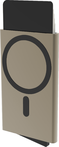 Valenta Cardprotector Aluminium Magsafe Plus - Titanium Gold