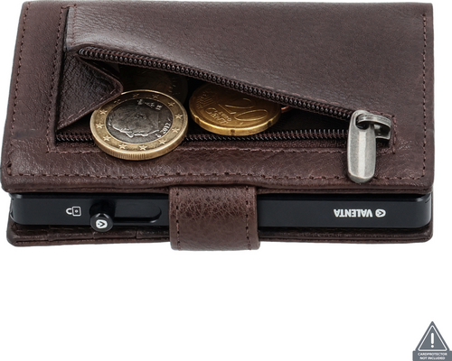 Valenta Card Wallet Leather MagSafe Luxe - Chocolate