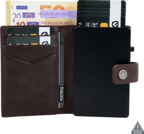 Valenta Card Wallet Leather MagSafe Luxe - Chocolate
