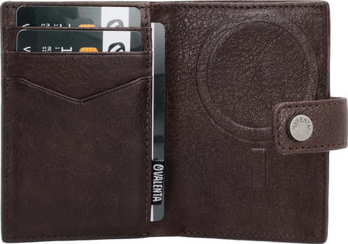 Valenta Card Wallet Leather MagSafe Luxe - Chocolate