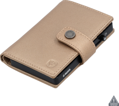 Valenta Card Wallet Leather MagSafe Luxe - Metallic Sand
