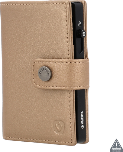 Valenta Card Wallet Leather MagSafe Luxe - Metallic Sand