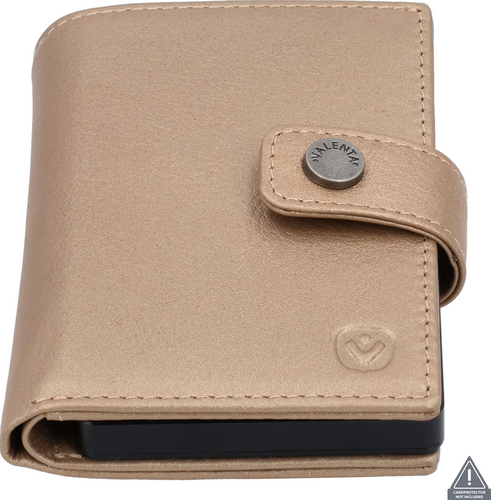 Valenta Card Wallet Leather MagSafe Luxe - Metallic Sand